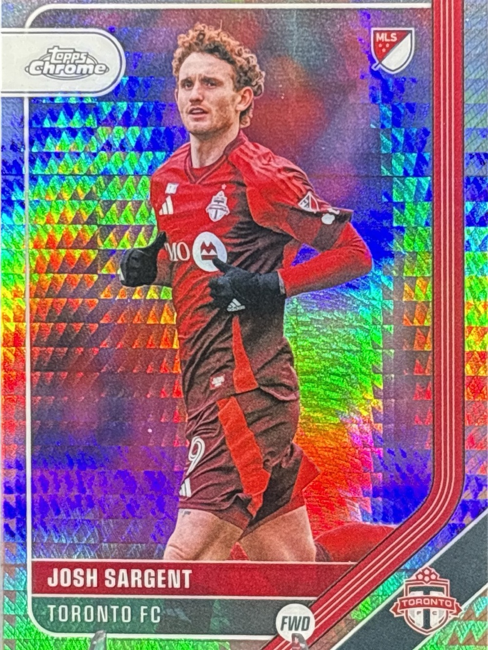 Topps Chrome Toronto FC Josh Sargent Soccer Card Refractor